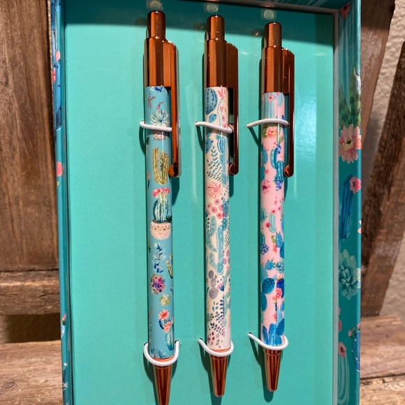 Clementine Paper Inc. Office Cactus Pen Set Of 3 By Clementine